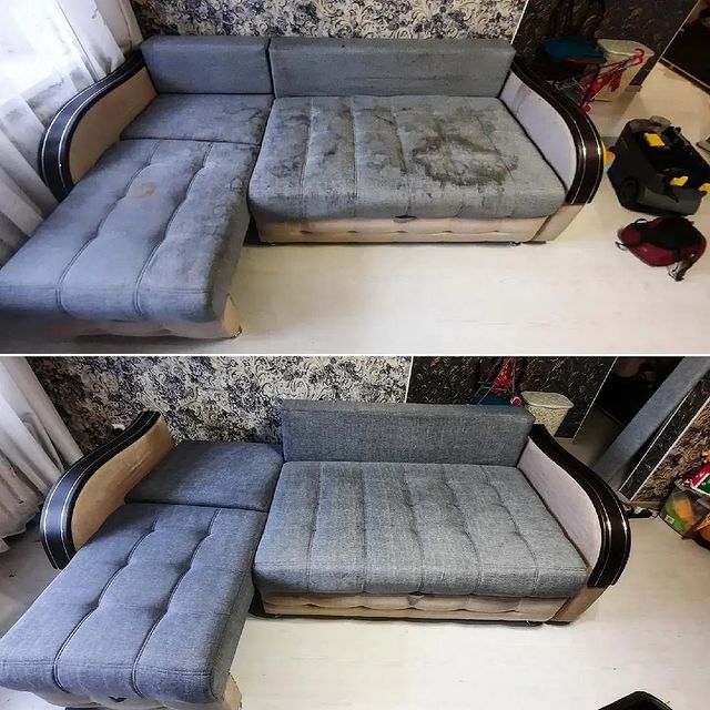 Химчистка дивана из флока